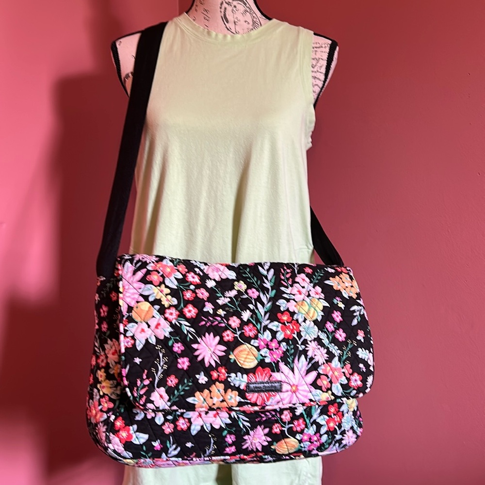 Vera Bradley Black Floral Crossbody Bag